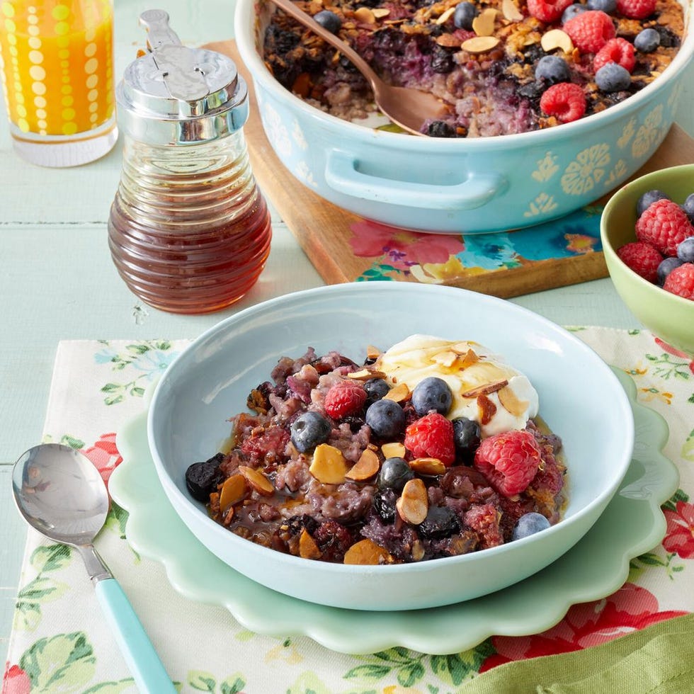 4th of july breakfast baked oatmeal
