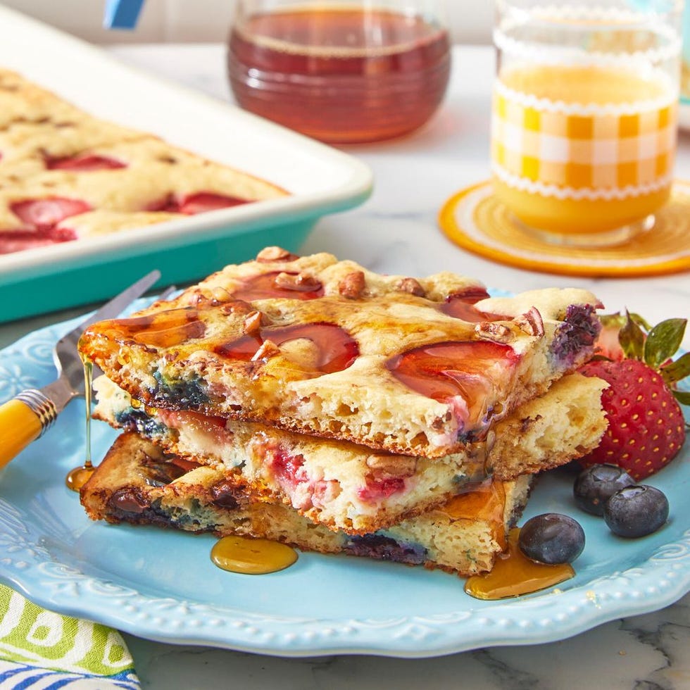 4th of july breakfast sheet pan pancakes