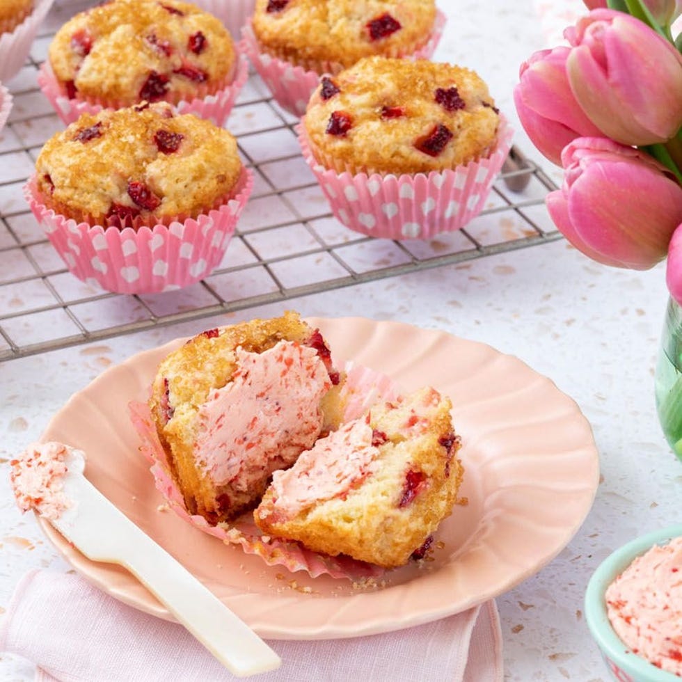 4th of july breakfast strawberry muffins