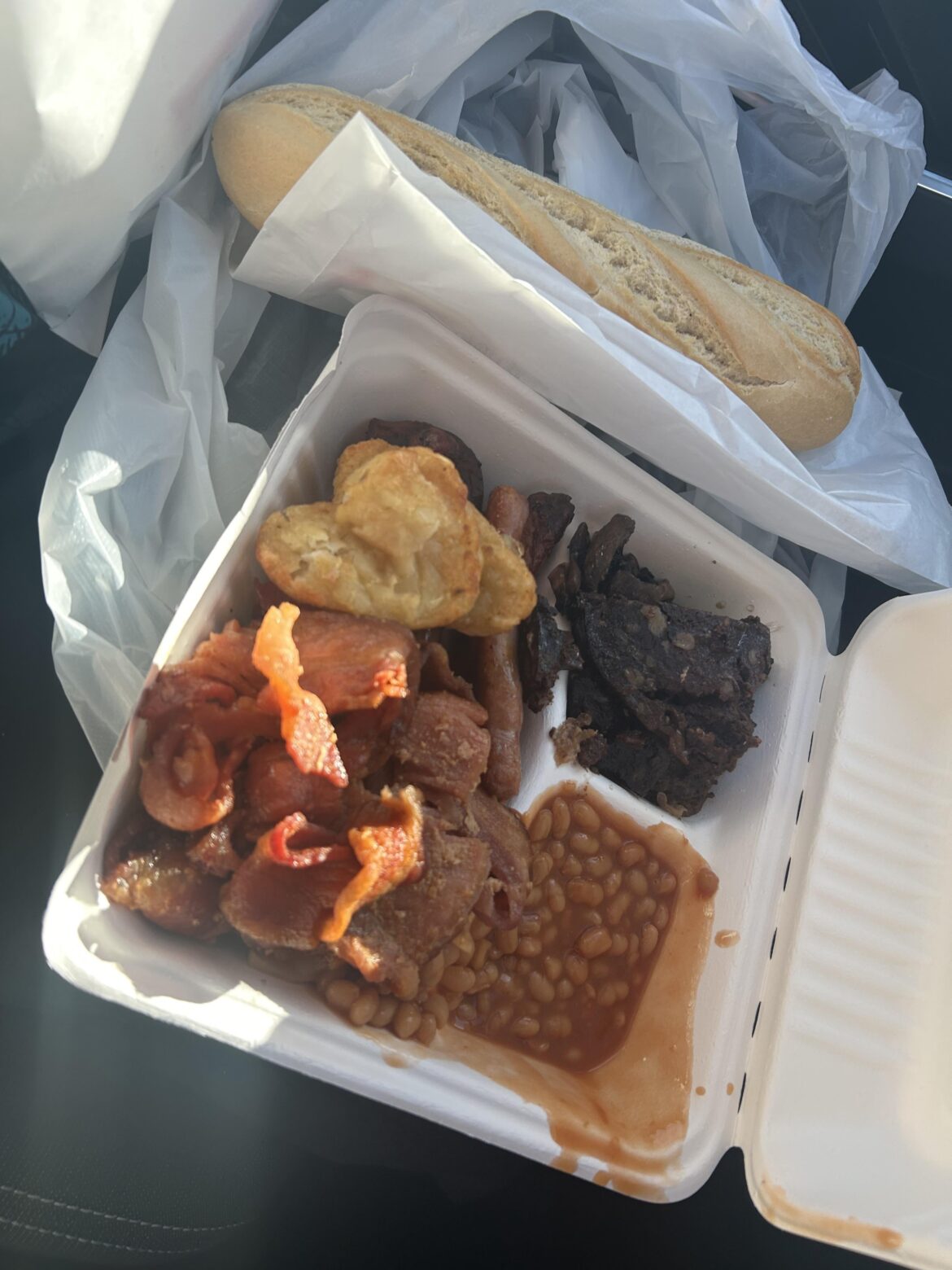 £7 takeaway breakfast box. Legges Bromyard.