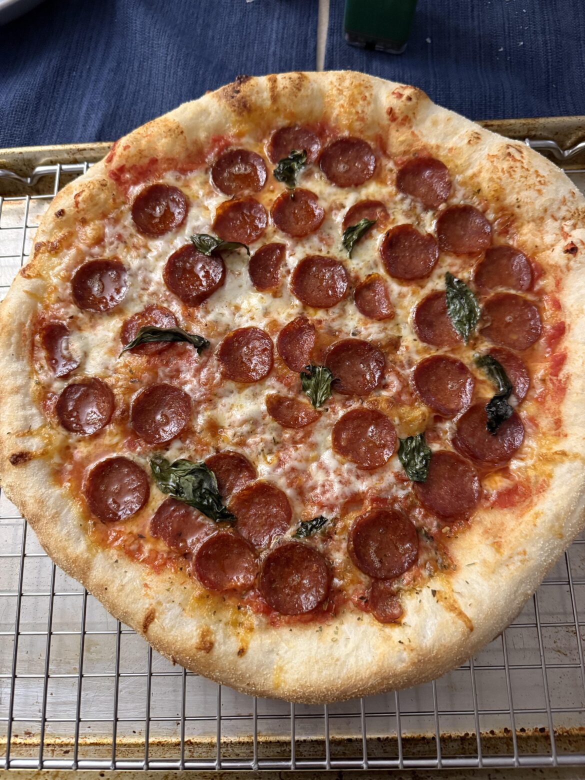 Pizza on kamado Joe classic 2