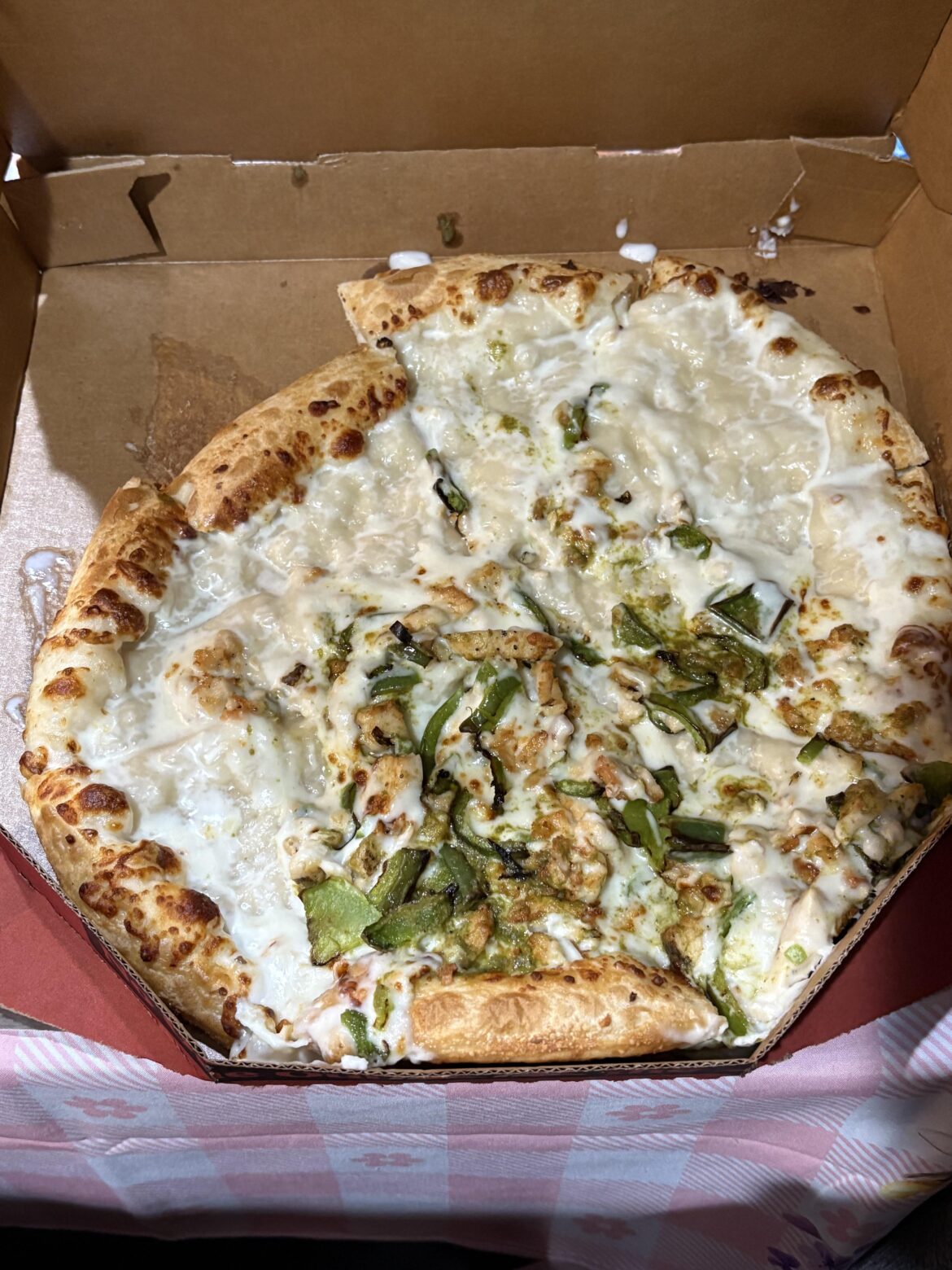 How my pizza was delivered