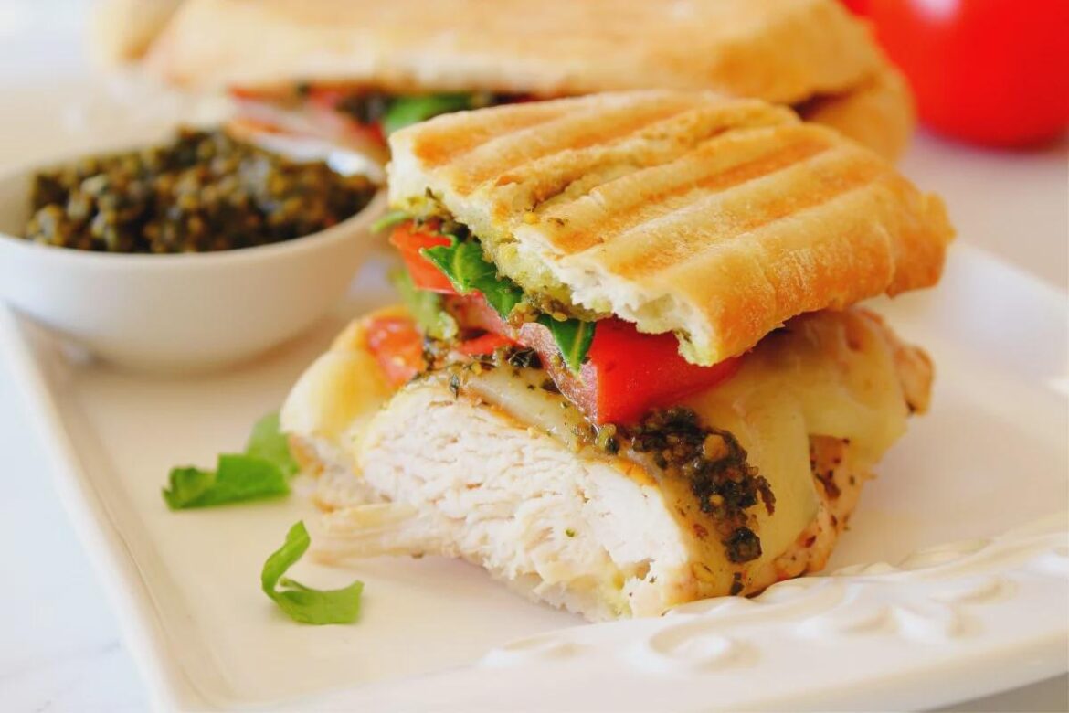 Chicken Pesto Panini Sandwich Recipe With Cheese