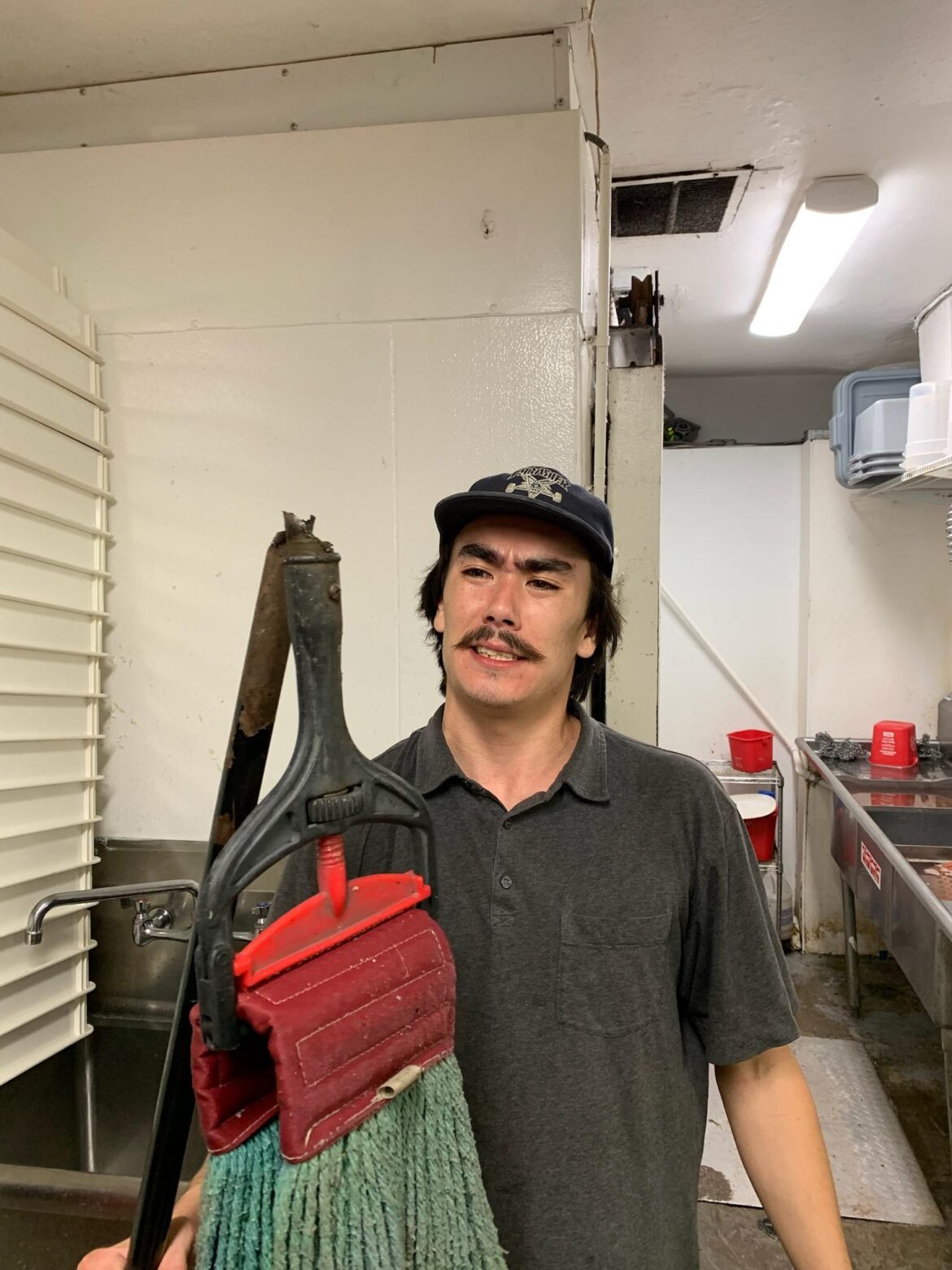 We doing broken mop handles now?