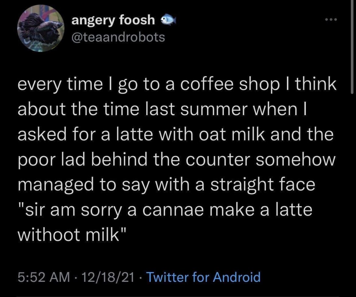 Latte without milk?