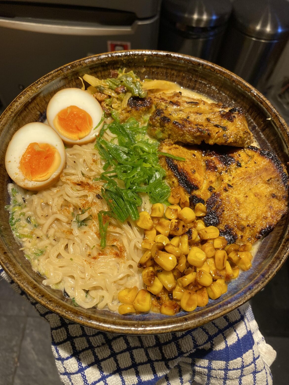 Ran out of the proper noodles but made a proper bowl of ramen regardless