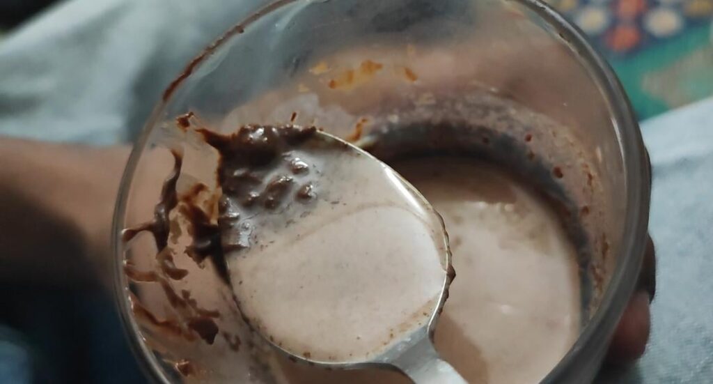 Cousin throwing Nutella in a glass of milk and calling it a day. No blending or anything