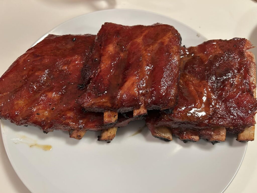 Spare ribs on the traeger