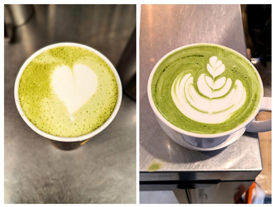 2 matcha latte, 1 year apart 😊 2 matcha latte, 1 year apart 😊