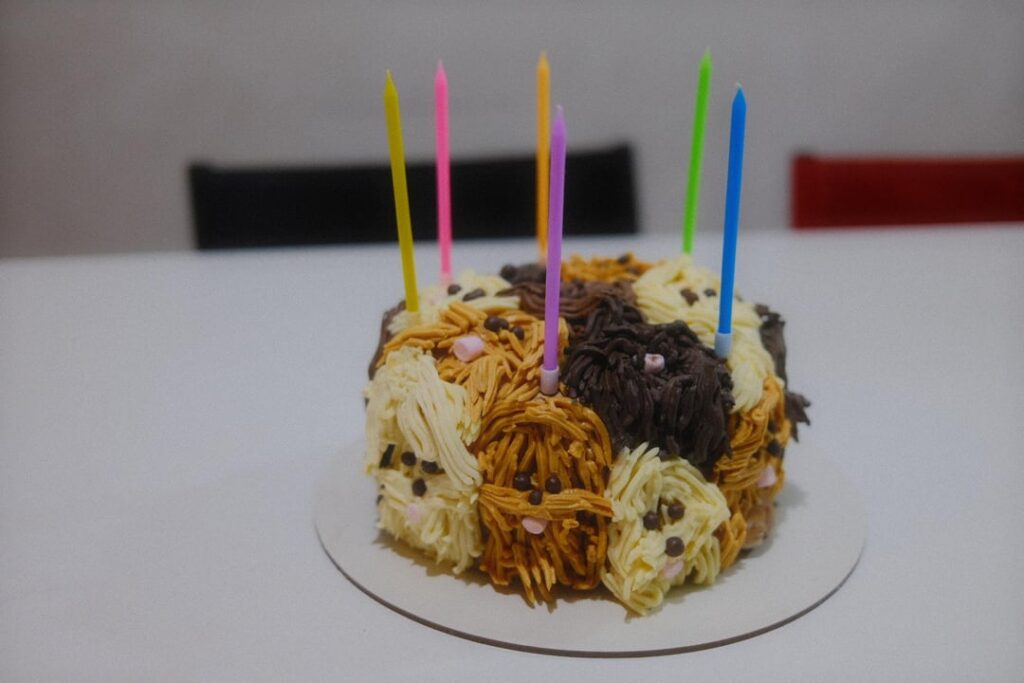 Made a puppy cake for my sister's birthday