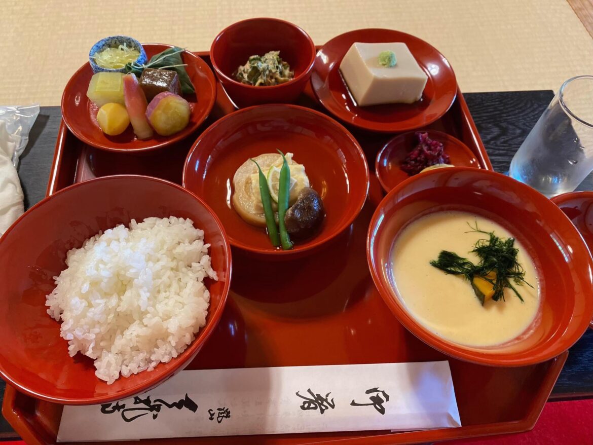 Meal we received at a temple in Arashiyama, Kyoto