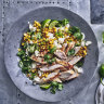 This chicken and corn salad is inspired by the Mexican street food, esquites.