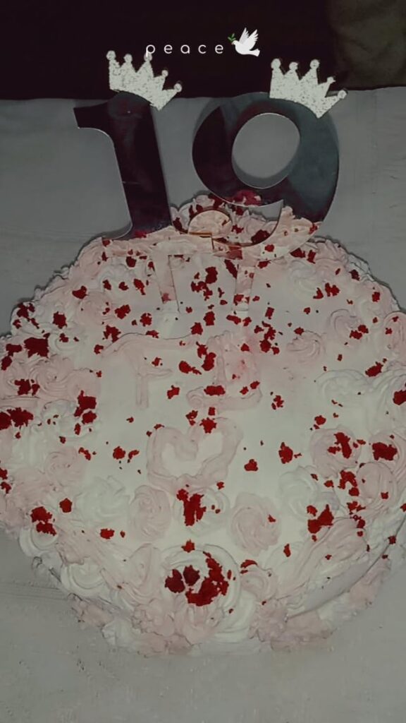 My 19th birthday cake made by me 🥹