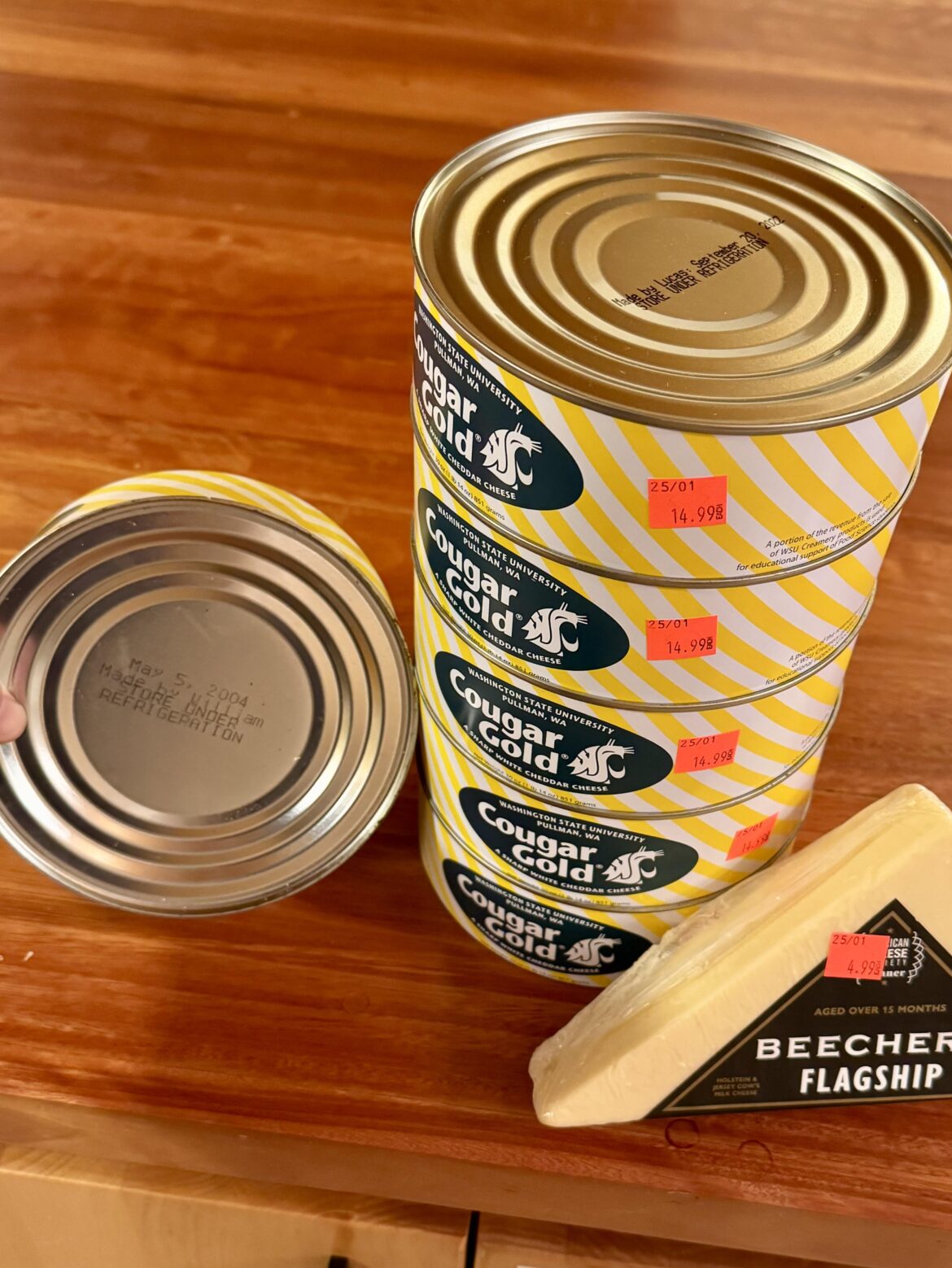 Recent Cougar Gold haul on the right... very un-recent Cougar Gold on the left