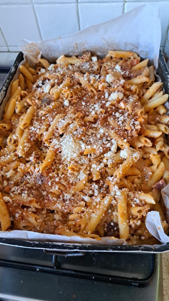 Fiorella made a delicious pasta al forno