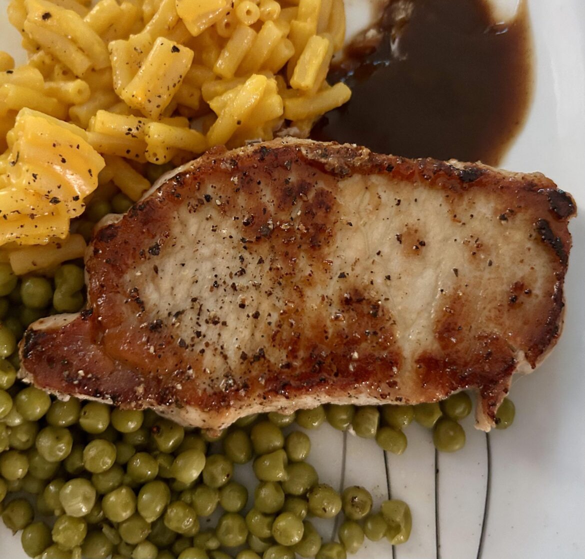 My pork chop sorta looks like a pig