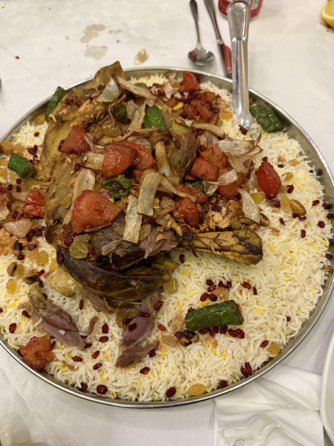 £70 - Lamb shoulder with rice and veg, feeds up to 6, 📍Green park, Lebanese restaurant