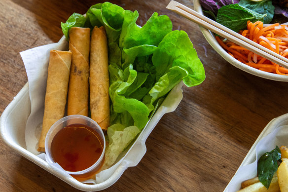 Spring rolls to go at Good Days at the AO.
