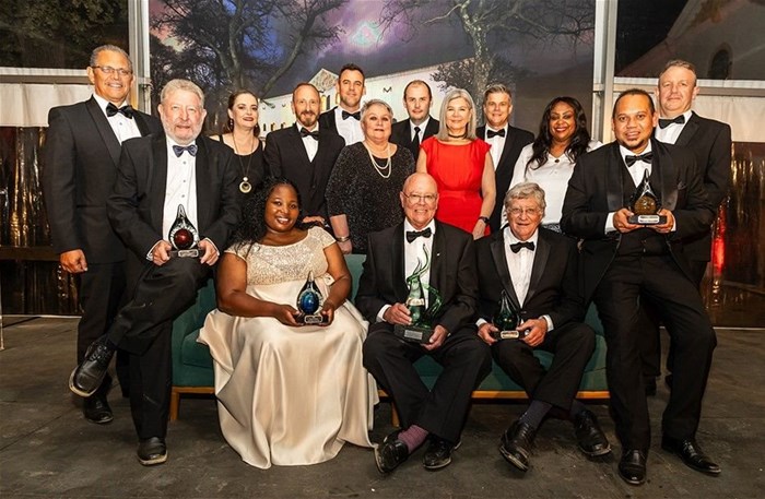 At the 2025 Wine Harvest Commemorative Event, five wine industry pioneers were honoured, and the event's leading sponsors gathered to celebrate the 366th anniversary of the start of the South African Wine Industry.<p>Back (L-R): Clifford van der Venter (Groot Constantia Trust), Eulalia Fernandes (Air France-KLM), Willem Jordaan (Die Burger), Claude le Roux (Seabourne Logistics), Dr Ilse Trautmann (Department of Agriculture), Reghardt Strauss (Standard Bank), Wrenelle Stander (Wesgro), Rico Basson (South Africa Wine), Tracy Mkhize (Cape Town Tourism), Flip Snyman (MCC Labels).</p><p>Front (L-R): Bennie Howard (Wine Advancement), Praisy Dlamini (Growing Inclusivity), Johann Krige (1659 Award for Visionary Leadership), Jan Booysen (Viticulture & Viniculture), Marcus Lewis (Wine Agri-Worker).</p><p>The distinguished sponsors were pivotal in supporting this celebration, ensuring the acknowledgement of those who have made significant contributions to the industry.