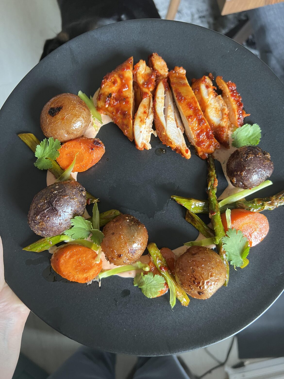 Harissa Honey Chicken Thigh & Roasted Veg