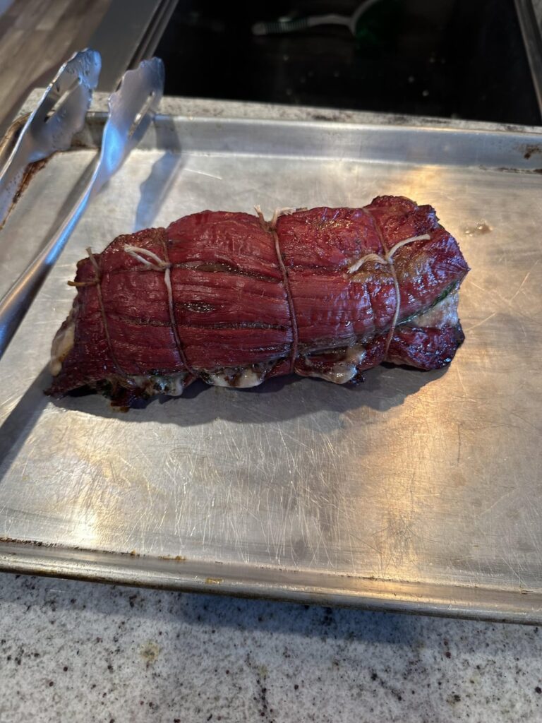 Smoked Flank Steak Pinwheels