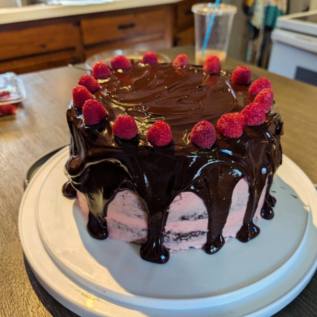 Chocolate Raspberry cake for my partner's 40th birthday.