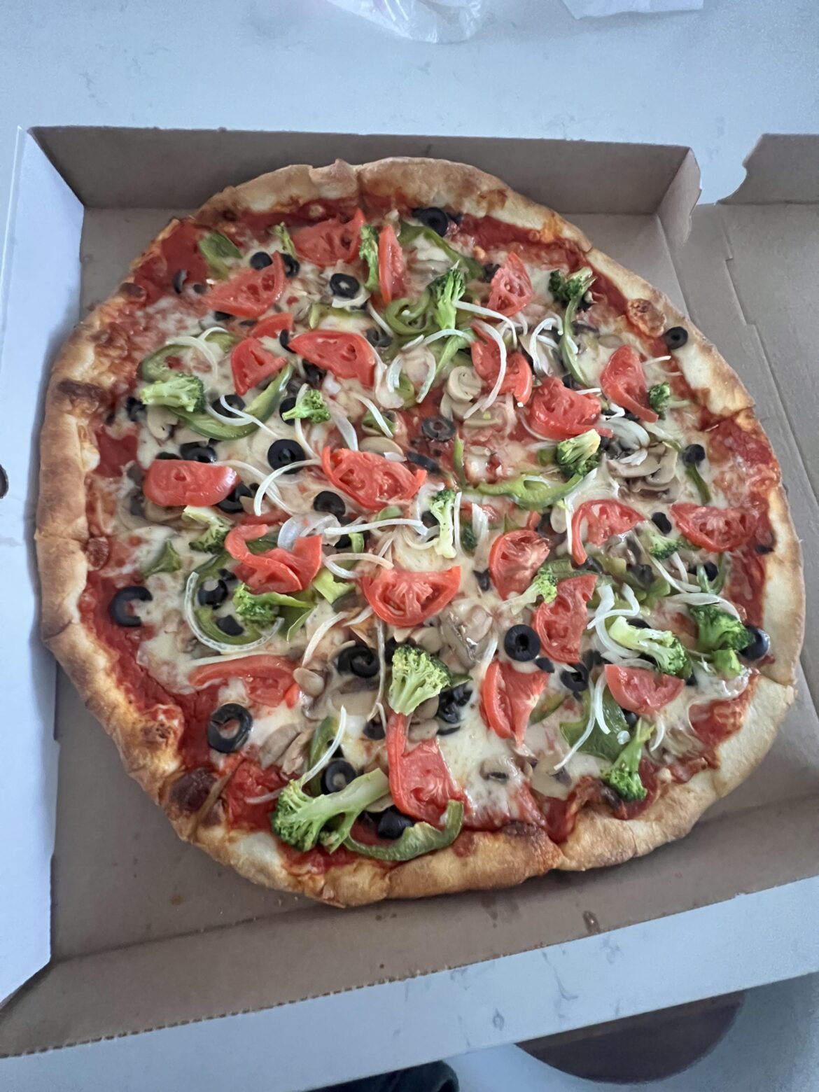 My dad was offended they put broccoli on a veggie pizza..