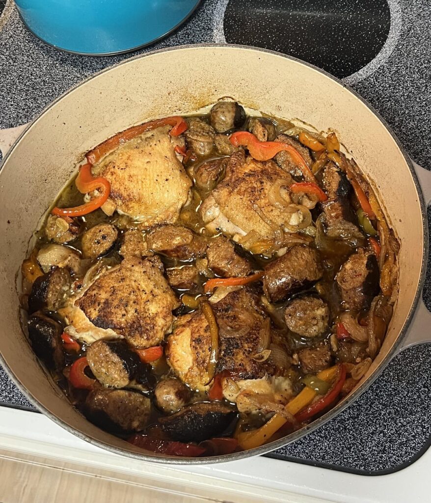 Chicken Scarpariello (Braised Chicken With Sausage and Peppers)
