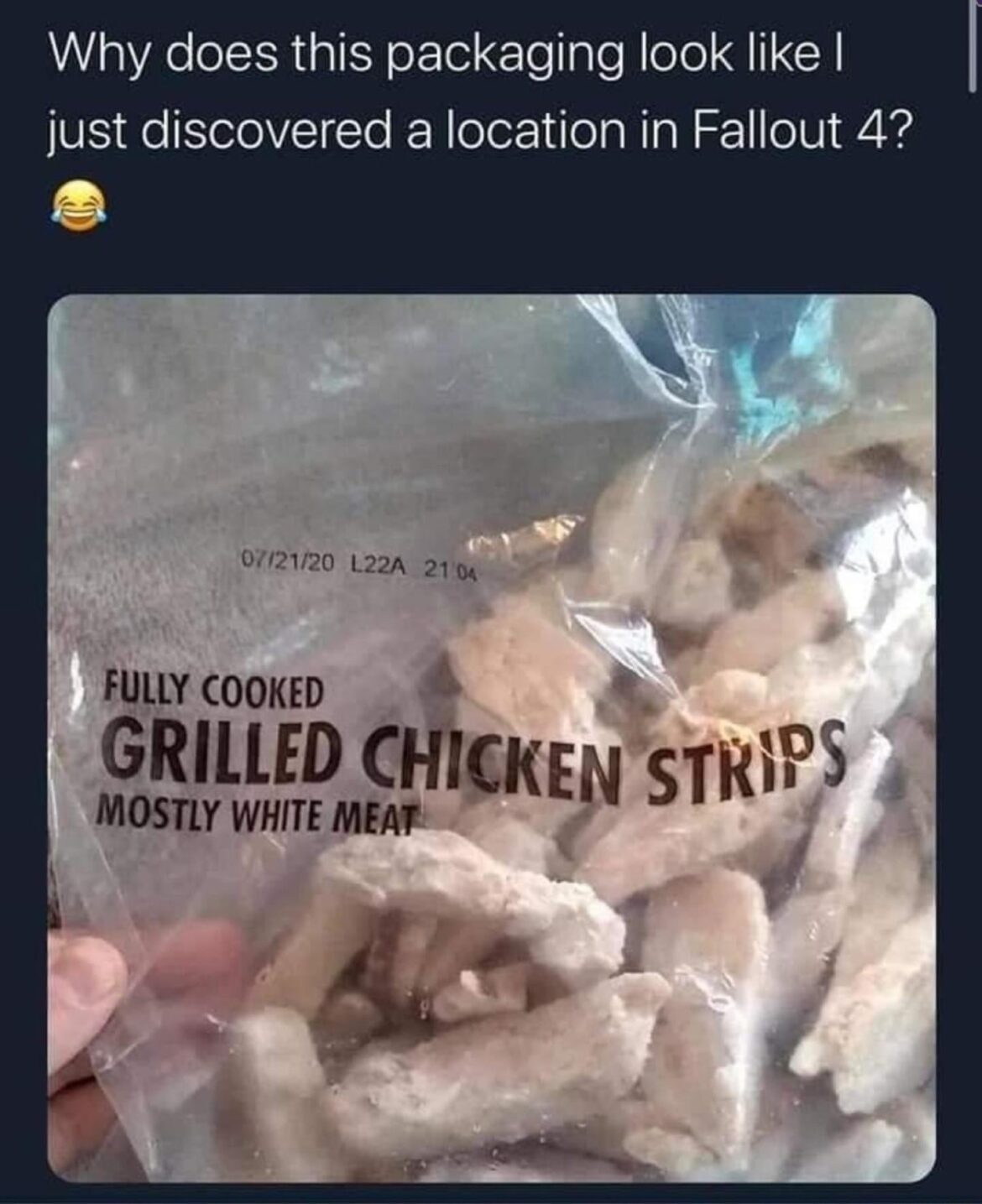 That chicken looks irradiated