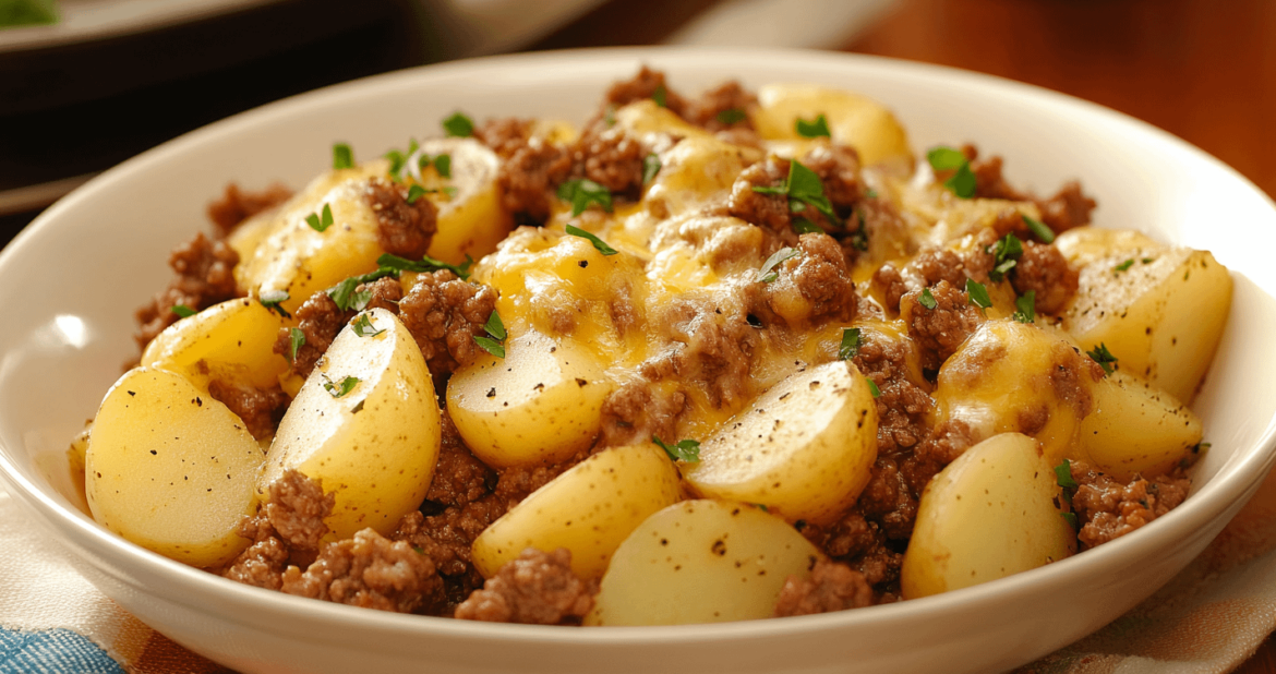 Cheesy Ground Beef and Potatoes