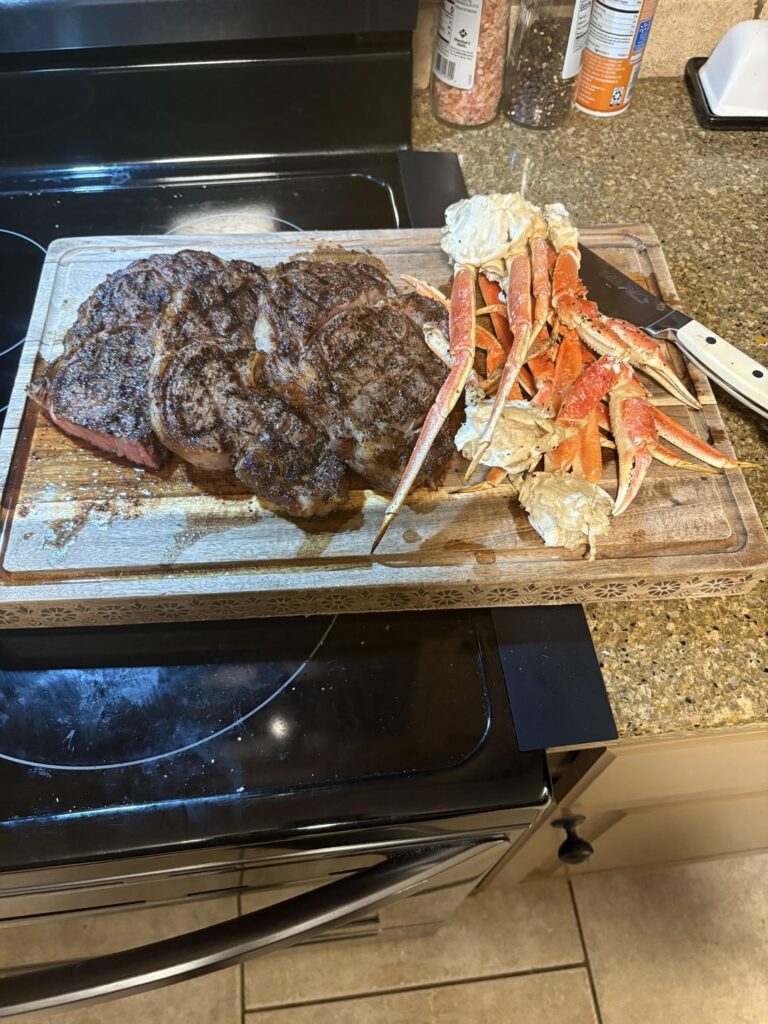 Ribeyes and Crab for the Wife’s Birthday!