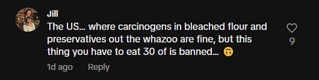 Hundreds took to the comments to react to the revelation about the legalities of the tonka bean - with many pointing out that the US permits seemingly much more dangerous additives