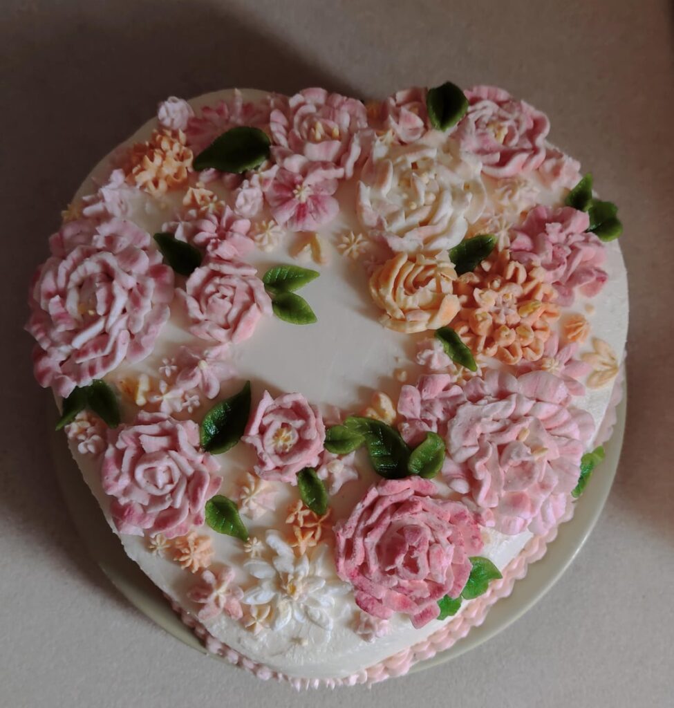 My first time decorating a cake