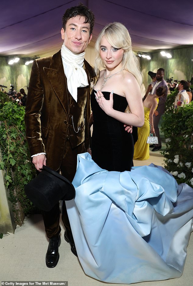 Taste came on the heels of rumors that Sabrina has dumped her latest boyfriend, Saltburn hunk Barry Keoghan, over his 'party animal' lifestyle ; pictured at this year's Met Gala