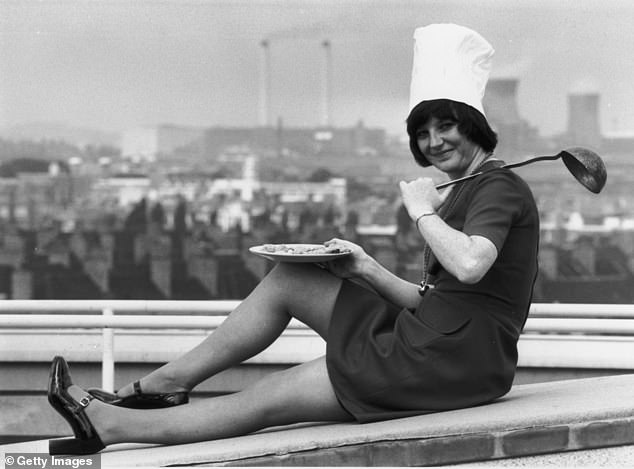 Delia Smith pictured at 32-years-old in 1973