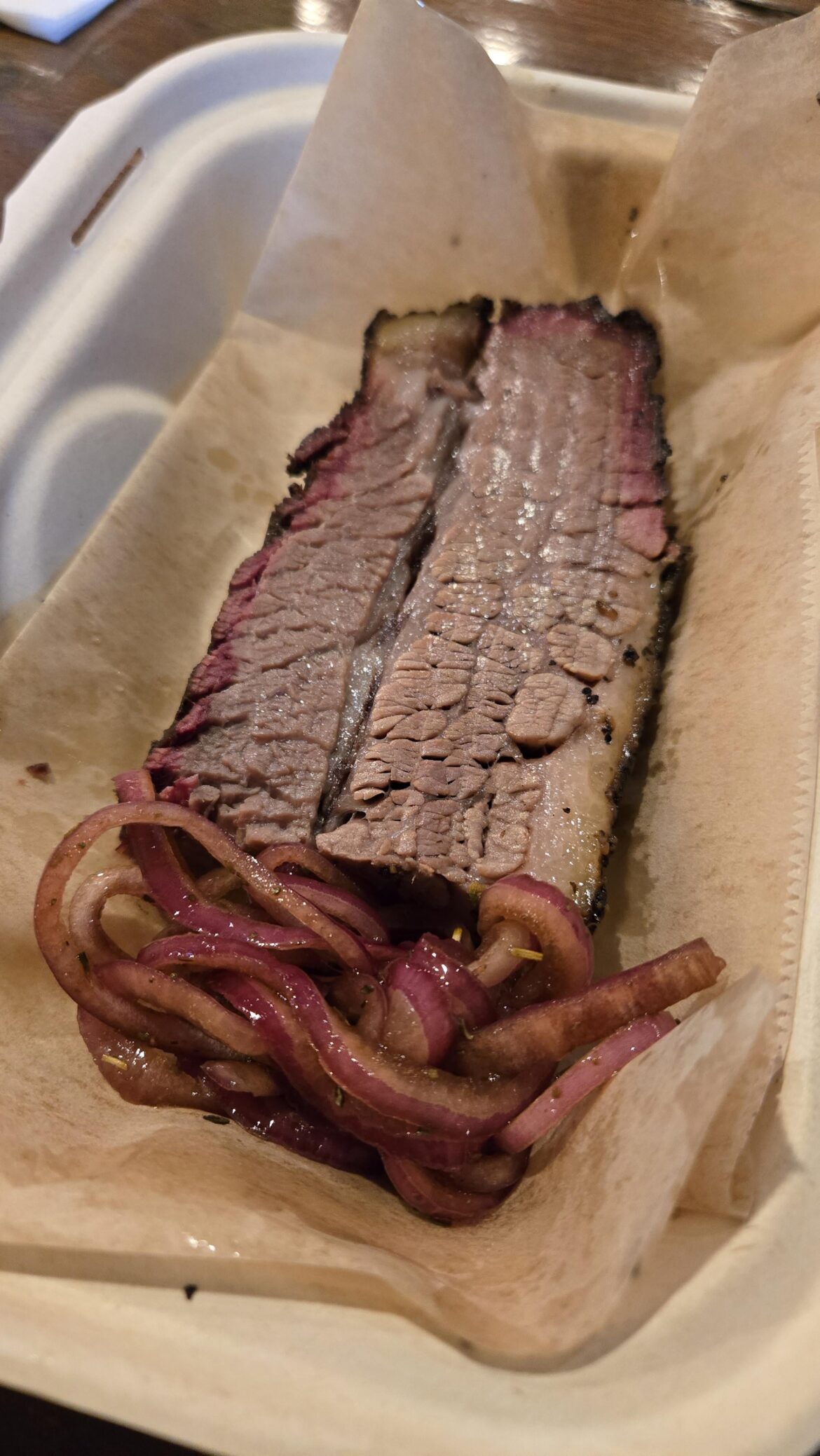Slab of brisket @ Smokey Chance in the Citizen Public Market, Culver City ($12)