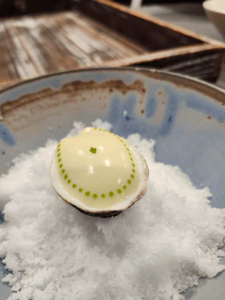 Oyster a la Joel Robuchon.