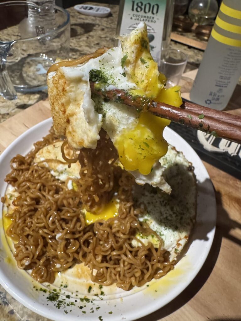 There was a “city wide card issue” at McDonald’s and Taco Bell so I settled on some ramen