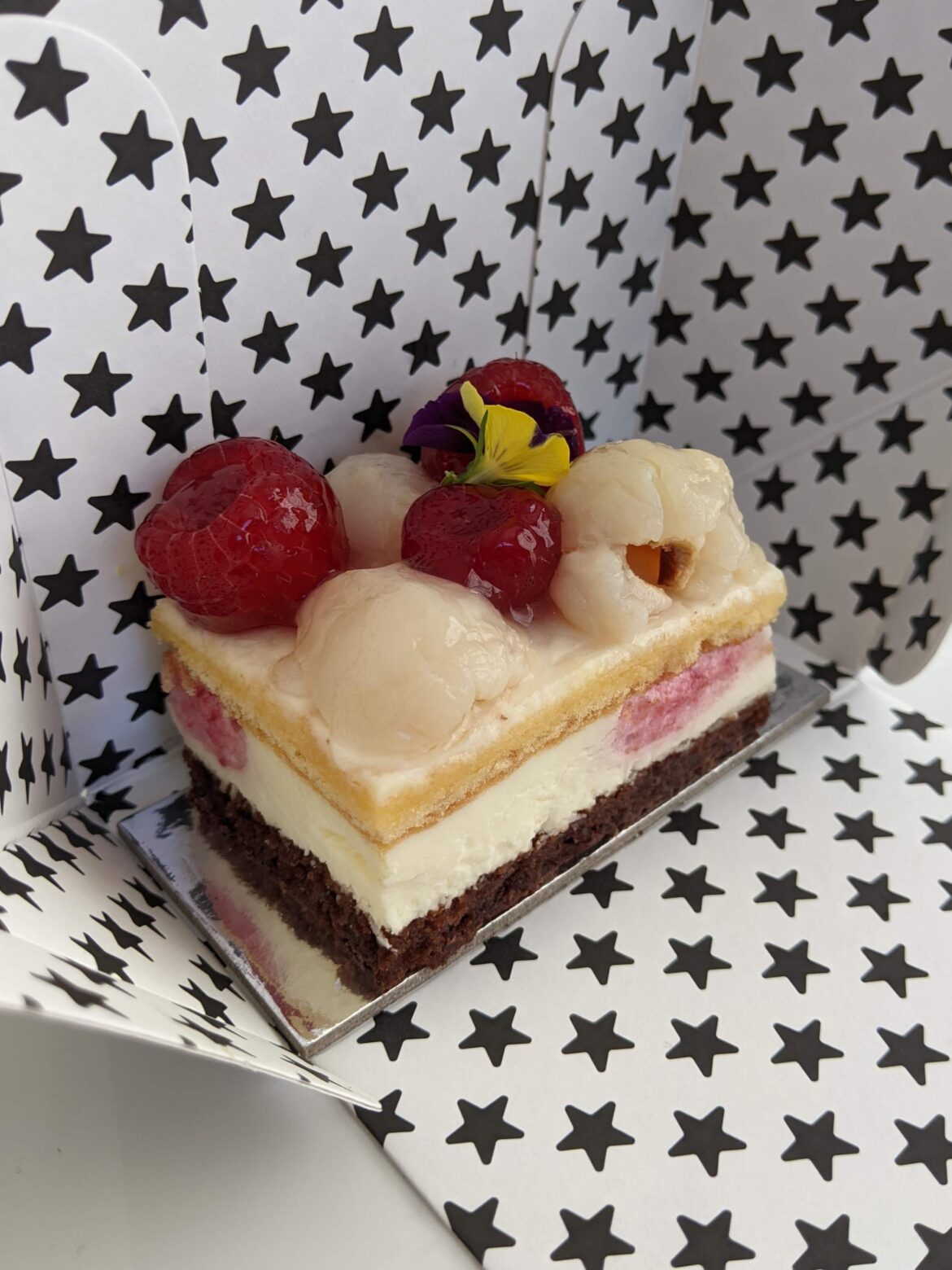 Raspberry Lychee Cake