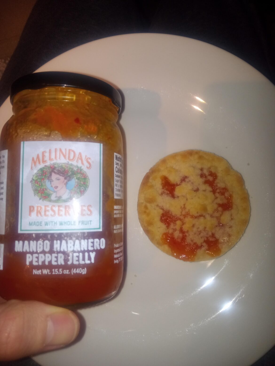 Wife made mango habanero cookies with some Melindas jelly