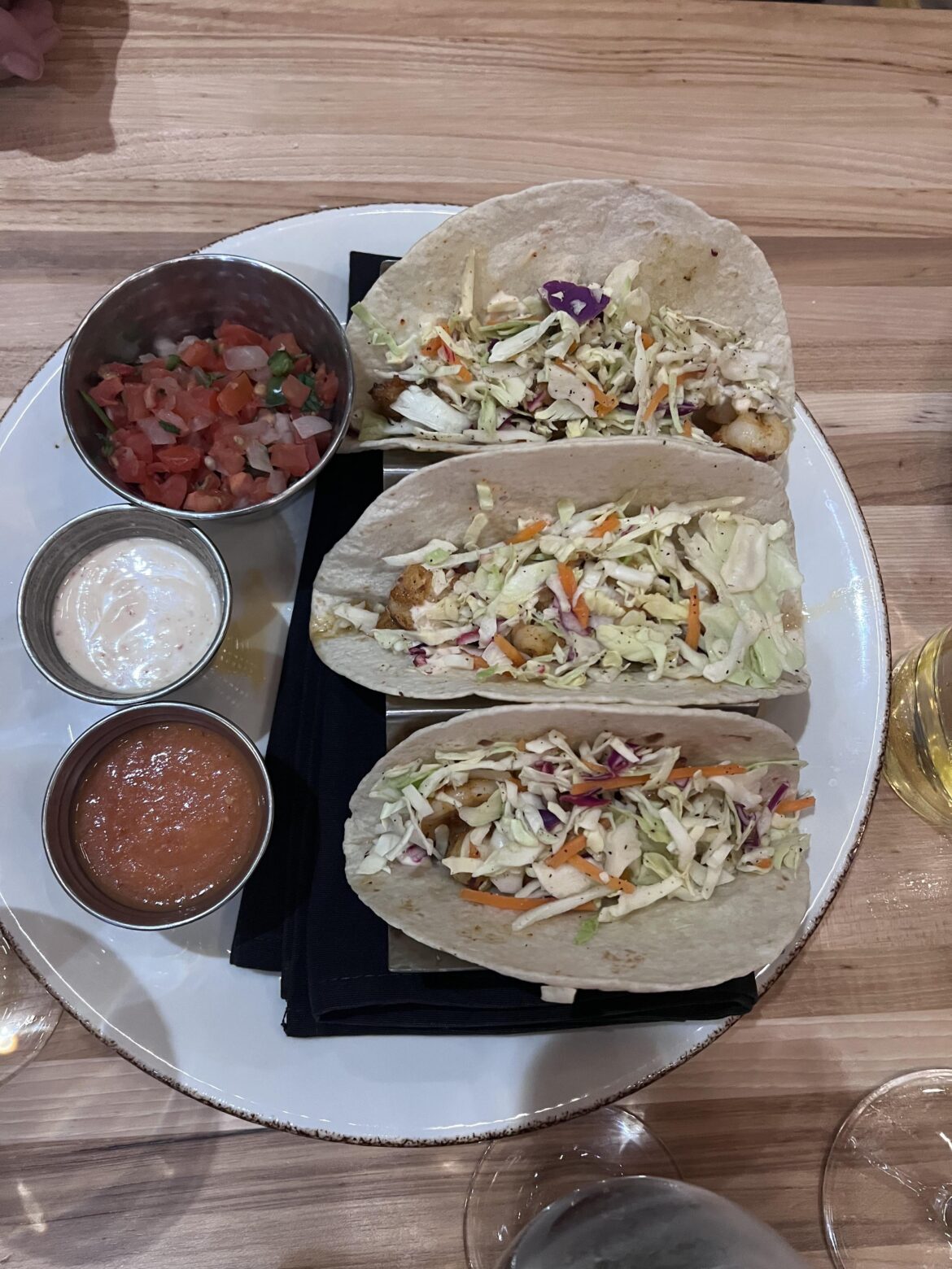 Shrimp tacos at Tenaya Yosemite