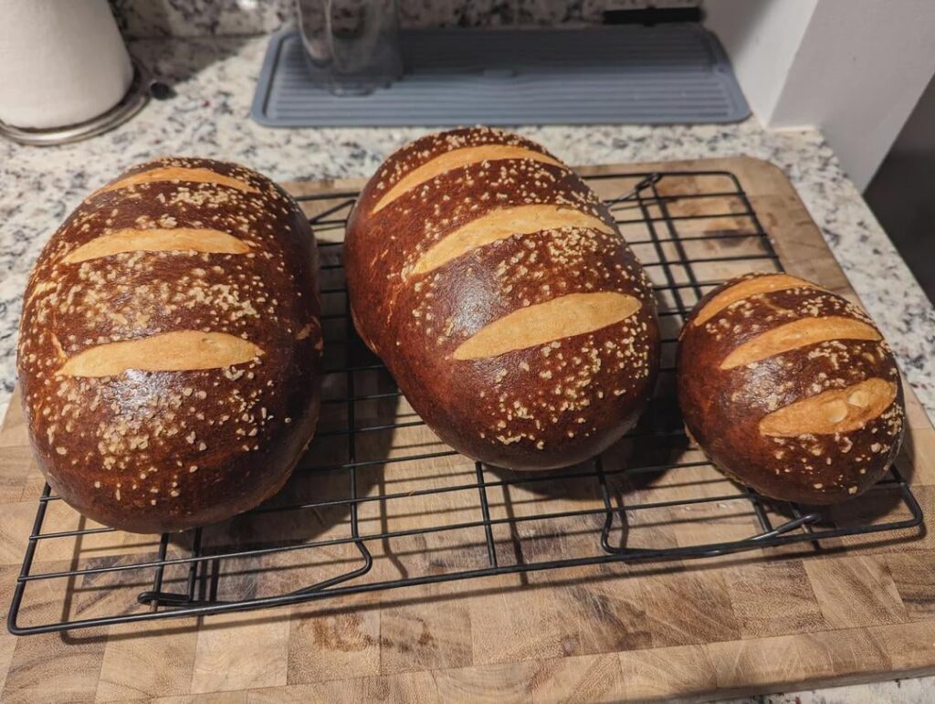 My pretzel loaves look straight out of an RPG.