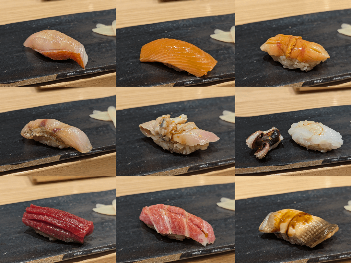 Nigiri grid from Shizuku (Toronto)