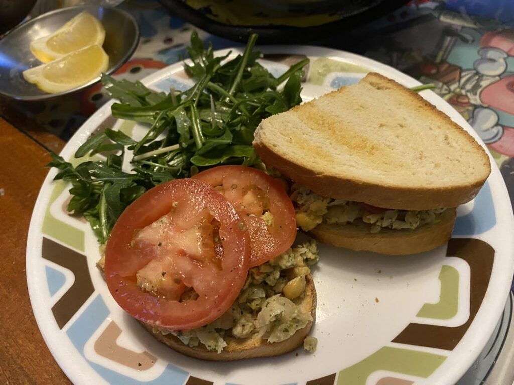 Green Goddess Chickpea Salad Sandwiches