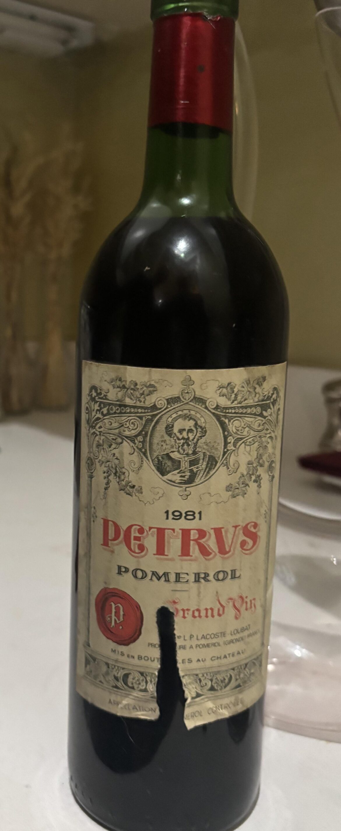 Last 81 Petrus in our cellar