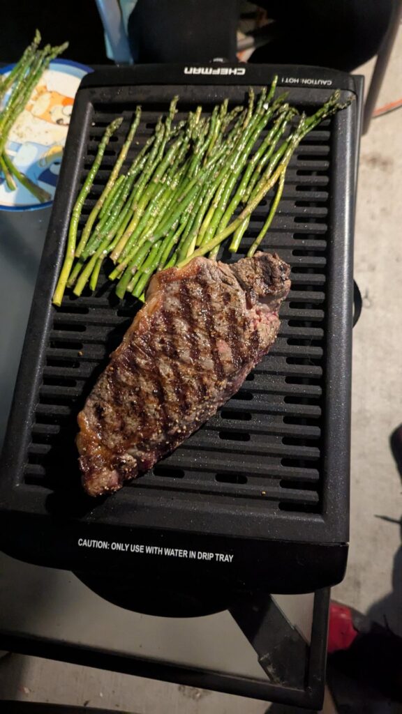 Birthday steak and PBR