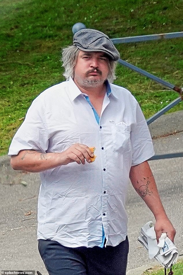 Doherty, now 45, is pictured here in Normandy in France in June 2021 - having moved across the Channel with his wife Katia de Vidas