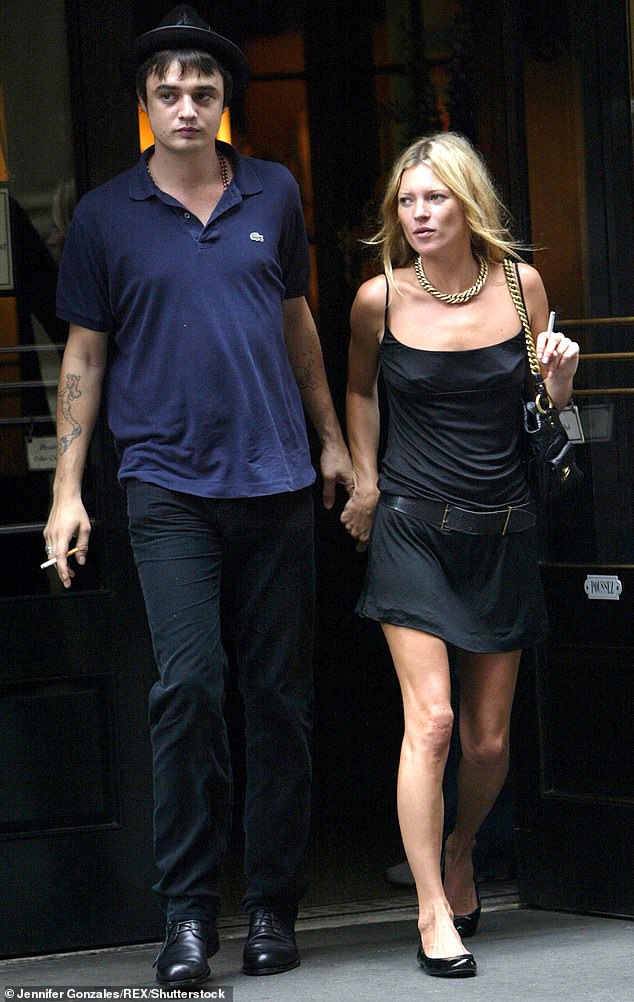 Pete Doherty and supermodel Kate Moss had an on-off relationship between 2005 and 2007 - the couple are seen here together in New York in September 2005