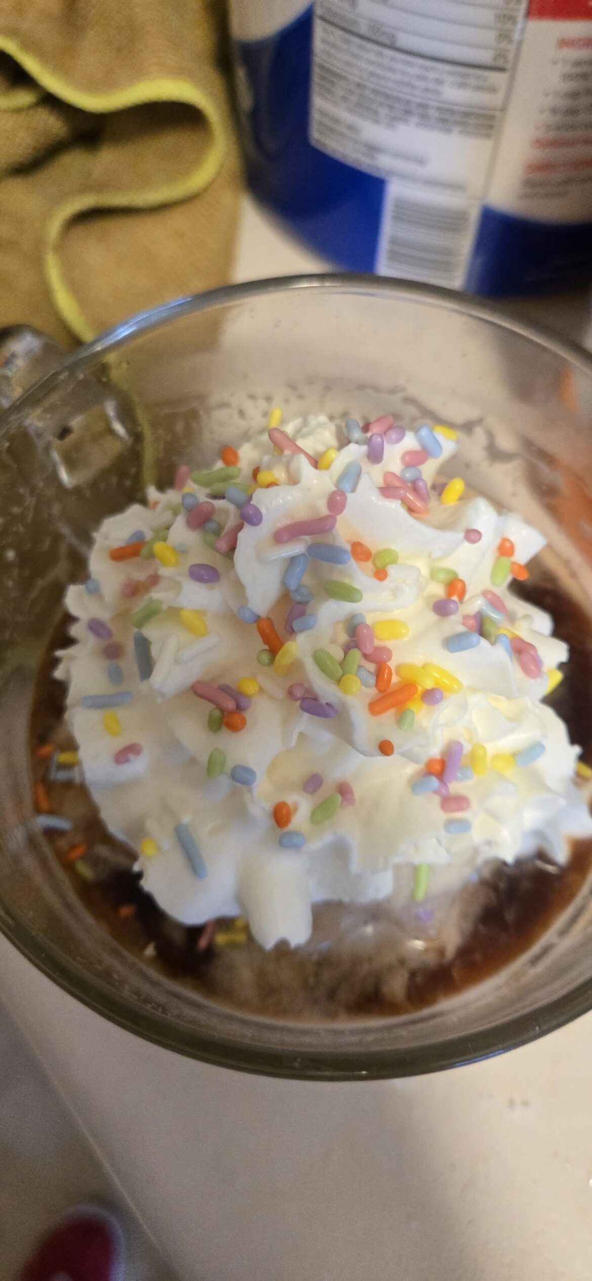 Nice cream affogato about 130 cal.