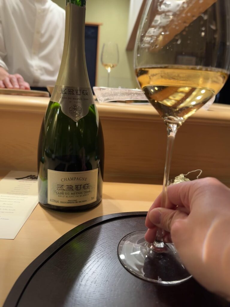 champagne and fish chips